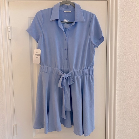 New with Tags cute dress size L; blue - Picture 1 of 5
